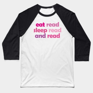 Hot Pink - Book Aesthetic Baseball T-Shirt